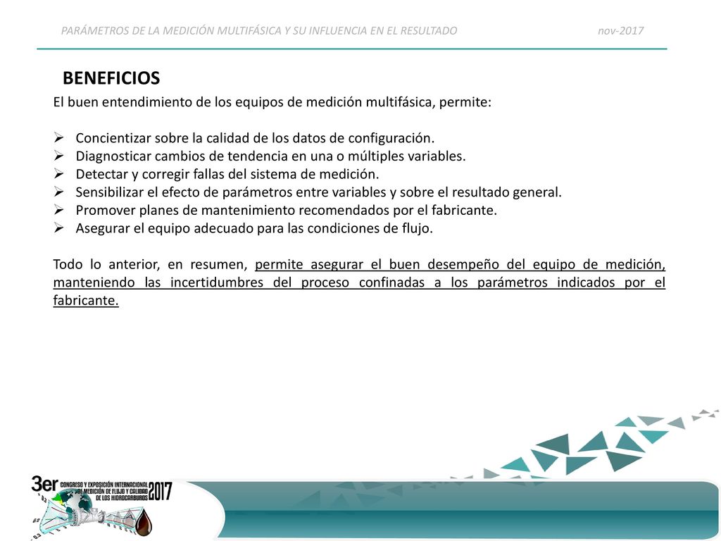 PARÁMETROS DE LA MEDICIÓN MULTIFÁSICA Y SU INFLUENCIA EN EL RESULTADO