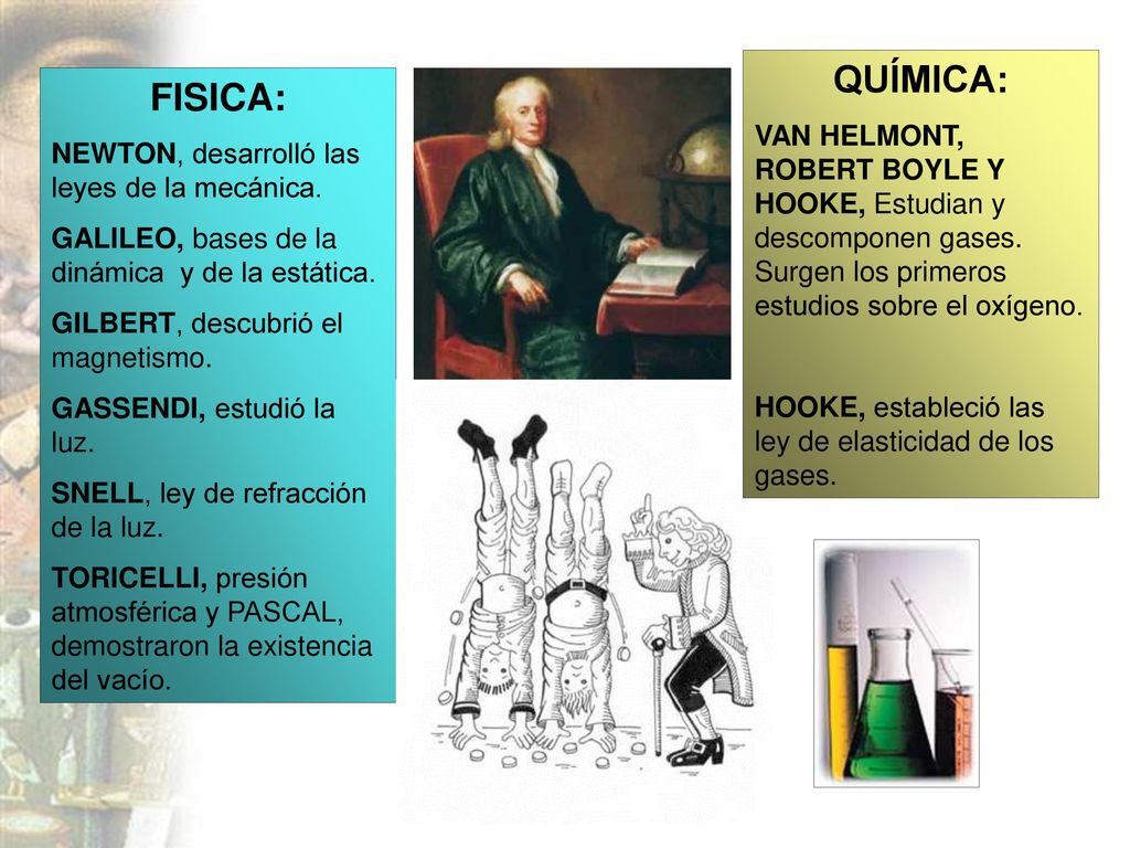 QUÍMICA: VAN HELMONT, ROBERT BOYLE Y HOOKE, Estudian y descomponen gases. Surgen los primeros estudios sobre el oxígeno.
