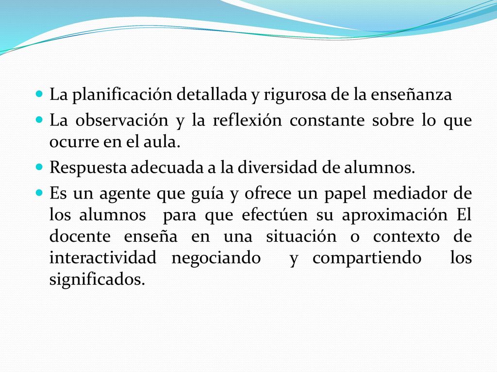La planificación detallada y rigurosa de la enseñanza