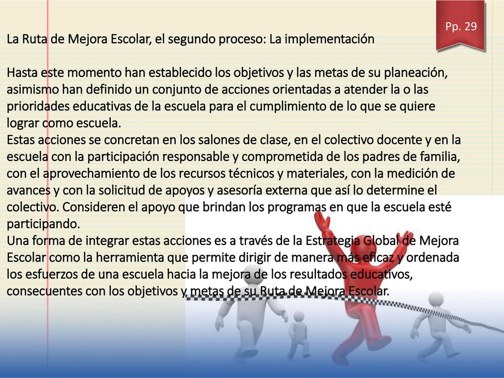 La Ruta de Mejora Escolar, el segundo proceso: La implementación