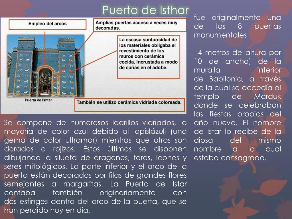 Puerta de Isthar fue originalmente una de las 8 puertas monumentales