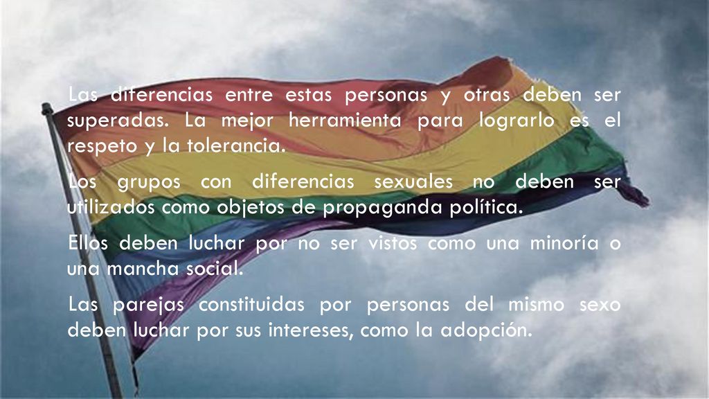 Las diferencias entre estas personas y otras deben ser superadas