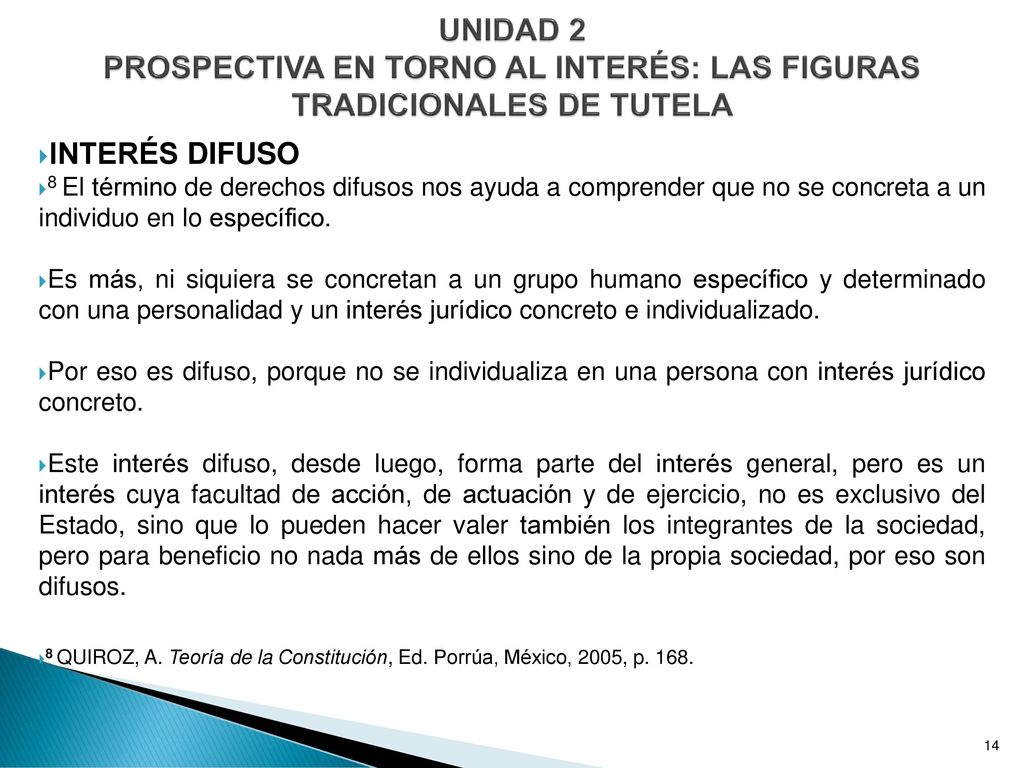 UNIDAD 2 PROSPECTIVA EN TORNO AL INTERÉS: LAS FIGURAS TRADICIONALES DE TUTELA