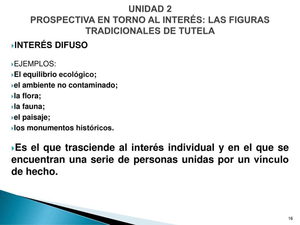 UNIDAD 2 PROSPECTIVA EN TORNO AL INTERÉS: LAS FIGURAS TRADICIONALES DE TUTELA