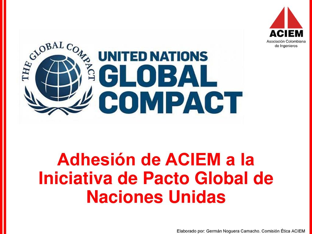 Adhesión de ACIEM a la Iniciativa de Pacto Global de Naciones Unidas