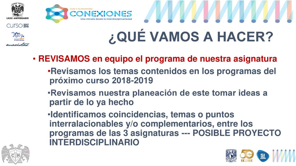 ¿QUÉ VAMOS A HACER REVISAMOS en equipo el programa de nuestra asignatura.