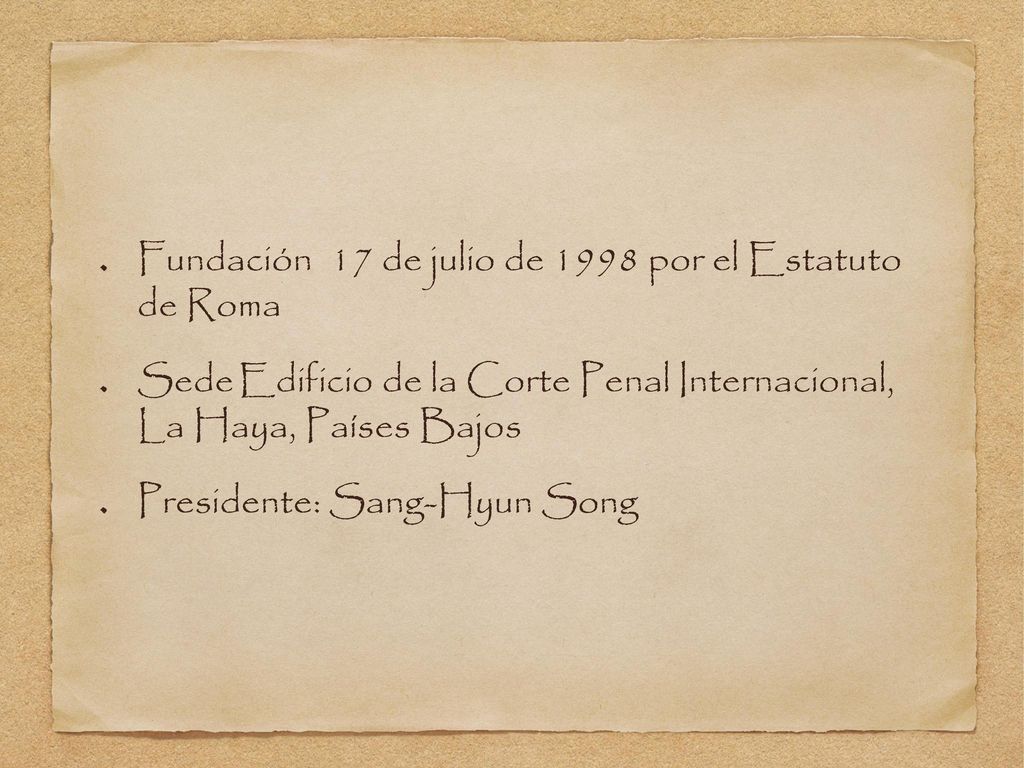 Fundación 17 de julio de 1998 por el Estatuto de Roma