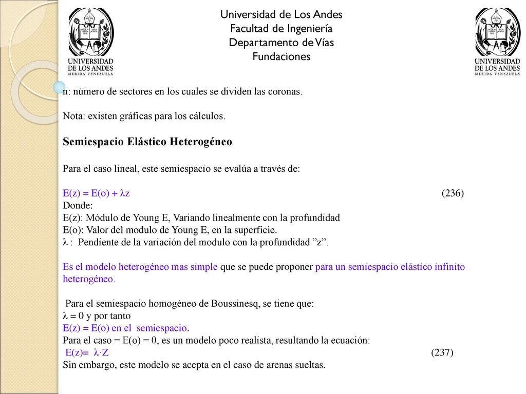Universidad de Los Andes Facultad de Ingeniería Departamento de Vías
