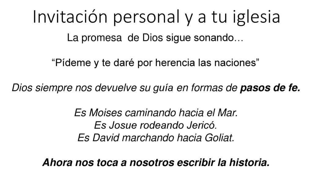 Ahora nos toca a nosotros escribir la historia.