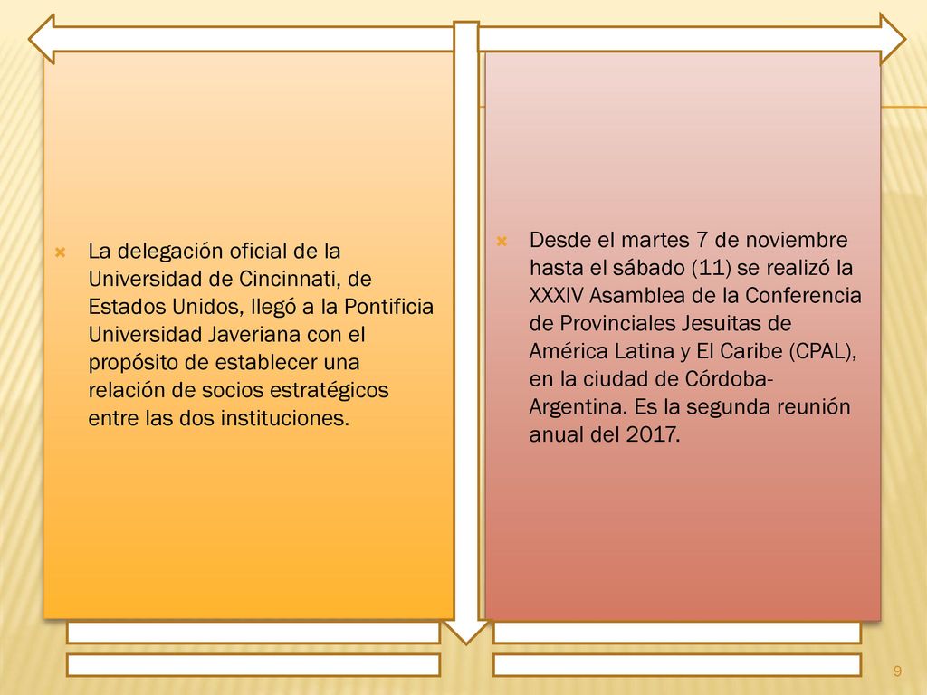 La delegación oficial de la Universidad de Cincinnati, de Estados Unidos, llegó a la Pontificia Universidad Javeriana con el propósito de establecer una relación de socios estratégicos entre las dos instituciones.