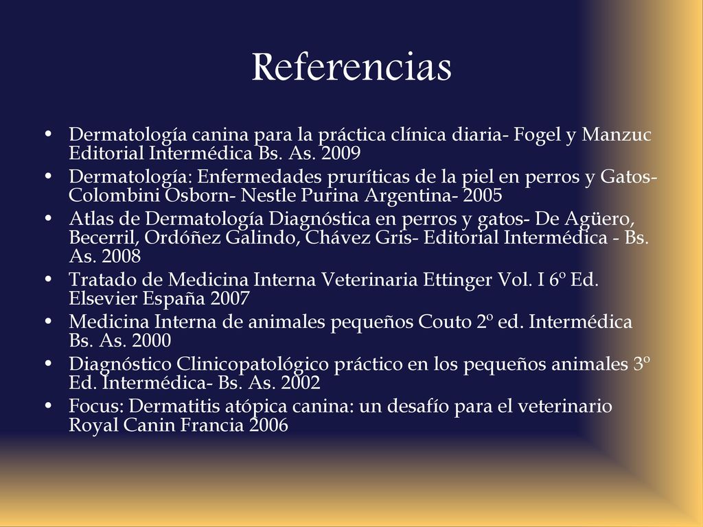 Referencias Dermatología canina para la práctica clínica diaria- Fogel y Manzuc Editorial Intermédica Bs. As