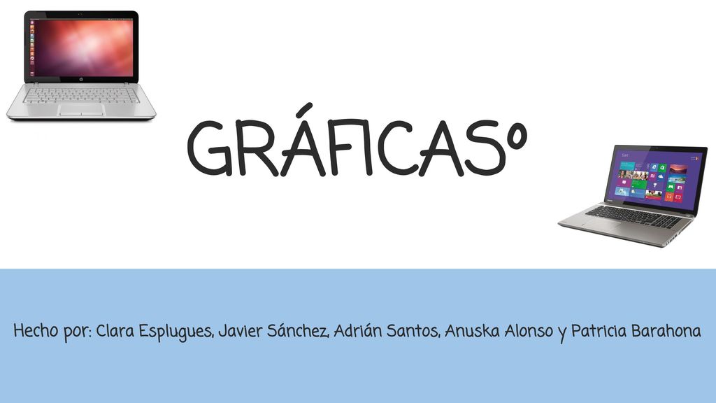 GRÁFICASº Hecho por: Clara Esplugues, Javier Sánchez, Adrián Santos, Anuska Alonso y Patricia Barahona.