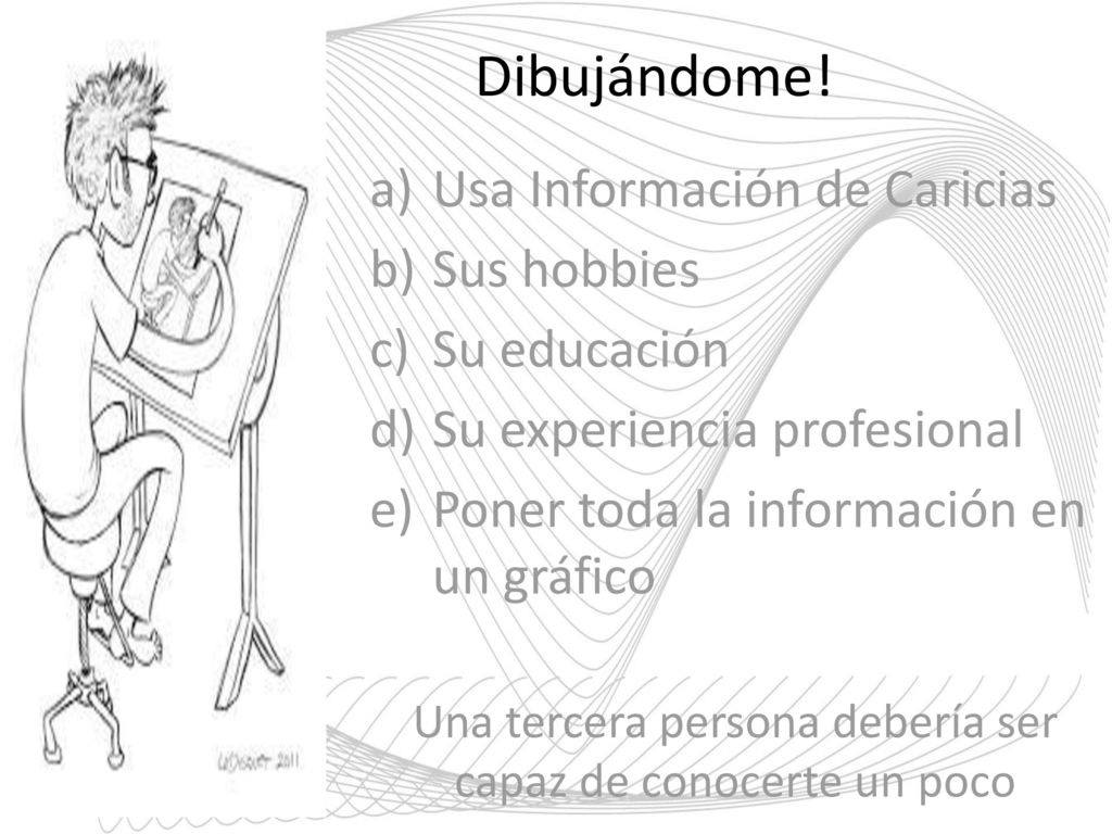 Una tercera persona debería ser capaz de conocerte un poco