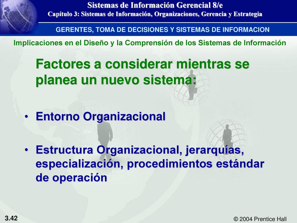 Factores a considerar mientras se planea un nuevo sistema: