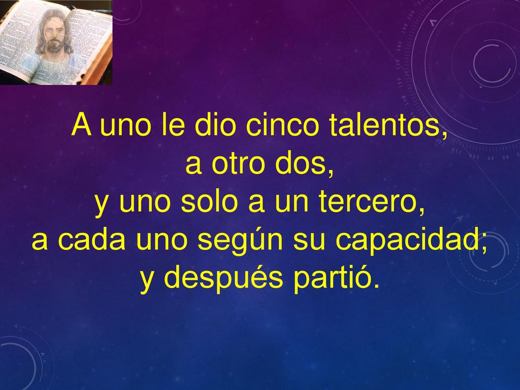 A uno le dio cinco talentos, a otro dos, y uno solo a un tercero,
