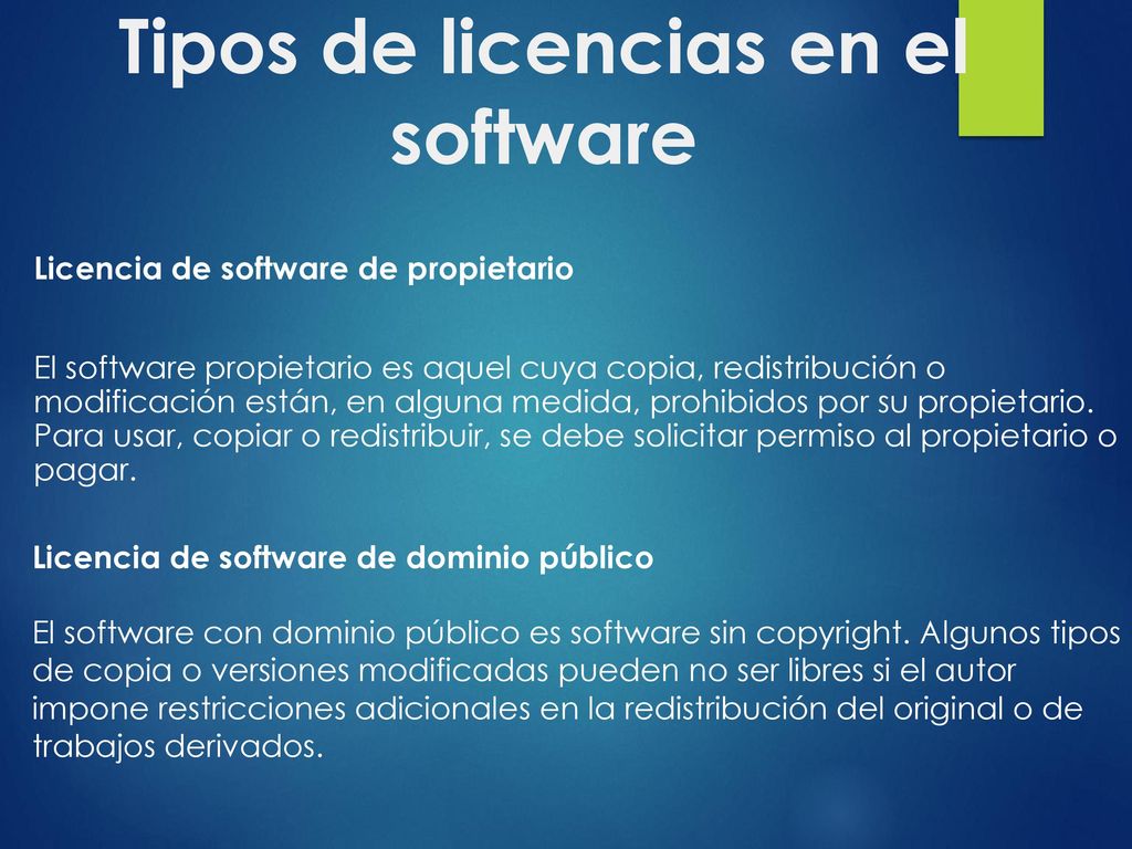 Tipos de licencias en el software