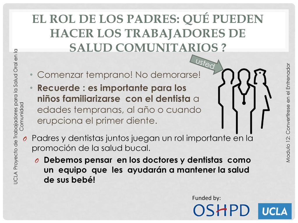 El rol de los padres: Qué Pueden Hacer los Trabajadores de Salud Comunitarios