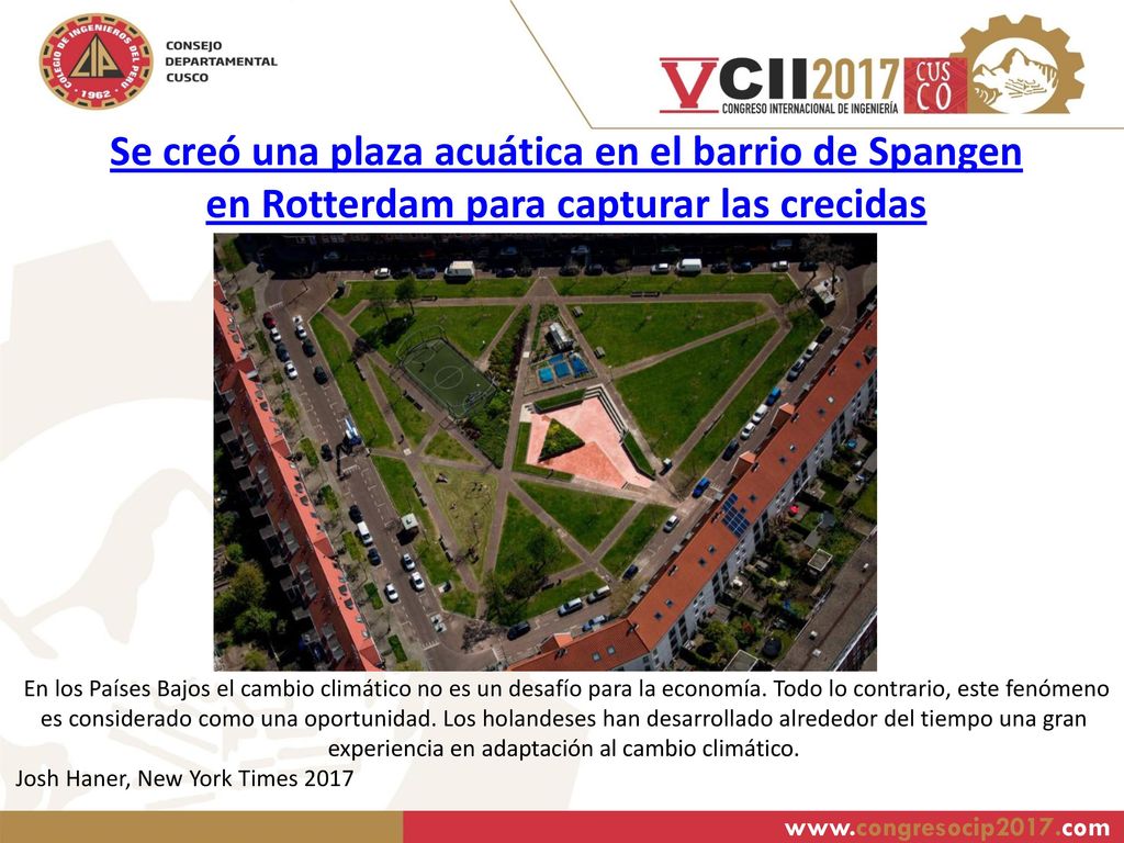 Se creó una plaza acuática en el barrio de Spangen en Rotterdam para capturar las crecidas