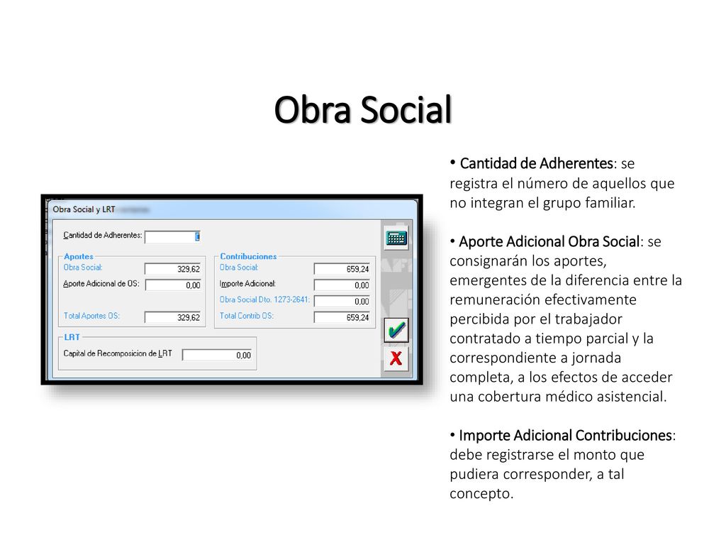 Obra Social Cantidad de Adherentes: se registra el número de aquellos que no integran el grupo familiar.