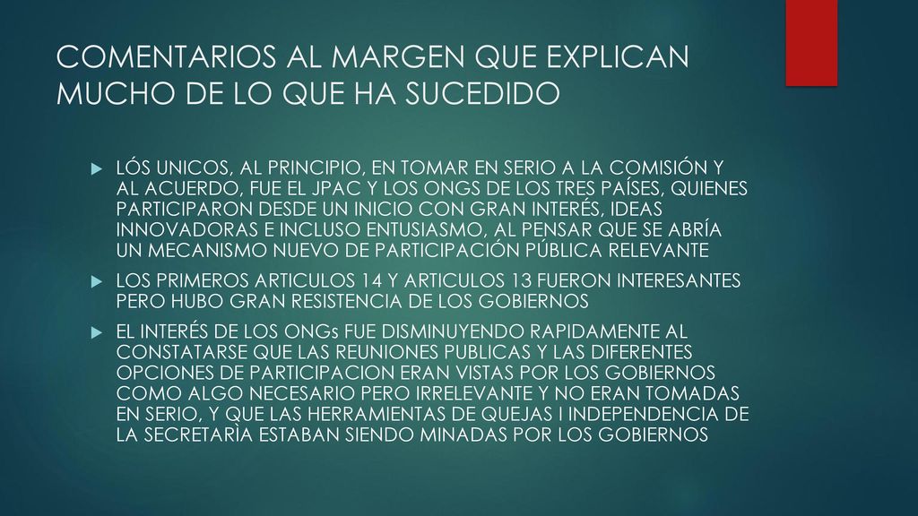 COMENTARIOS AL MARGEN QUE EXPLICAN MUCHO DE LO QUE HA SUCEDIDO