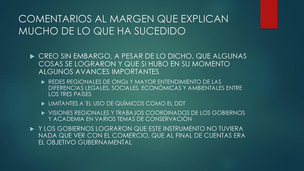 COMENTARIOS AL MARGEN QUE EXPLICAN MUCHO DE LO QUE HA SUCEDIDO