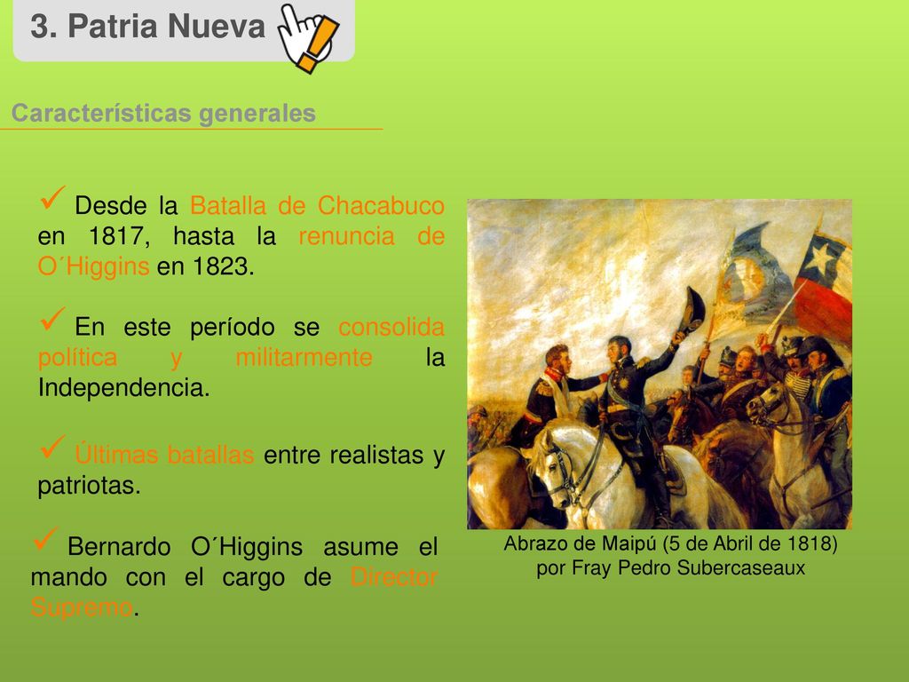 Abrazo de Maipú (5 de Abril de 1818) por Fray Pedro Subercaseaux