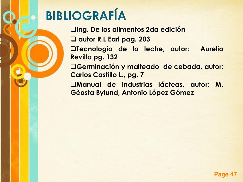 Bibliografía Ing. De los alimentos 2da edición autor R.L Earl pag. 203