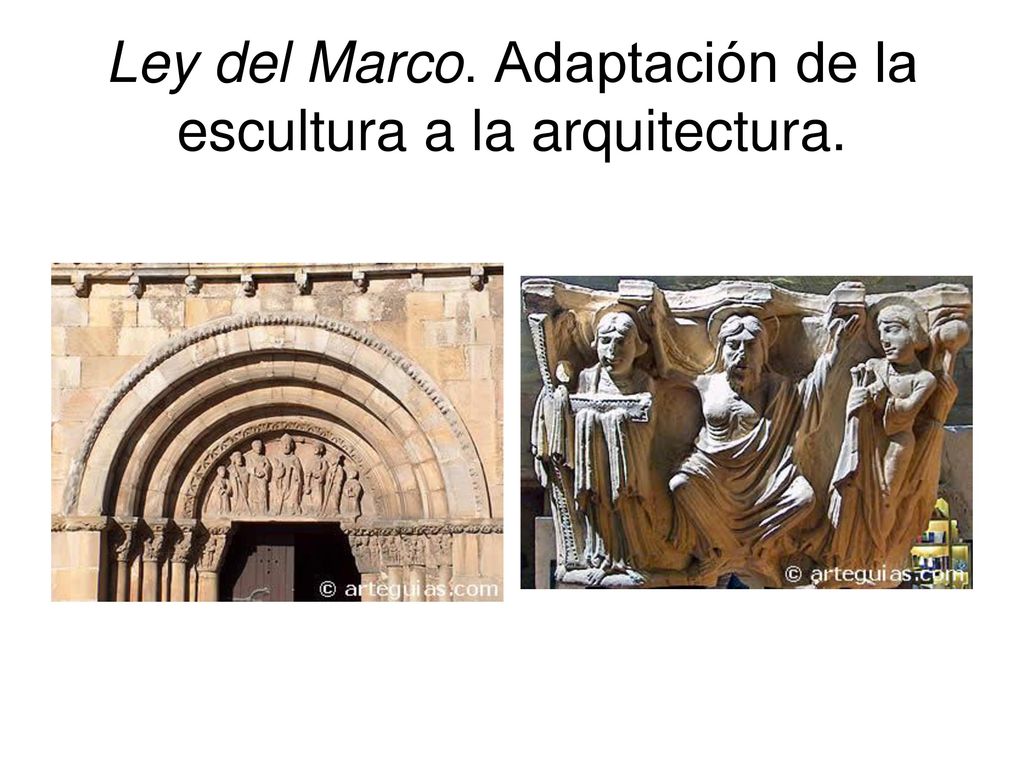 Ley del Marco. Adaptación de la escultura a la arquitectura.