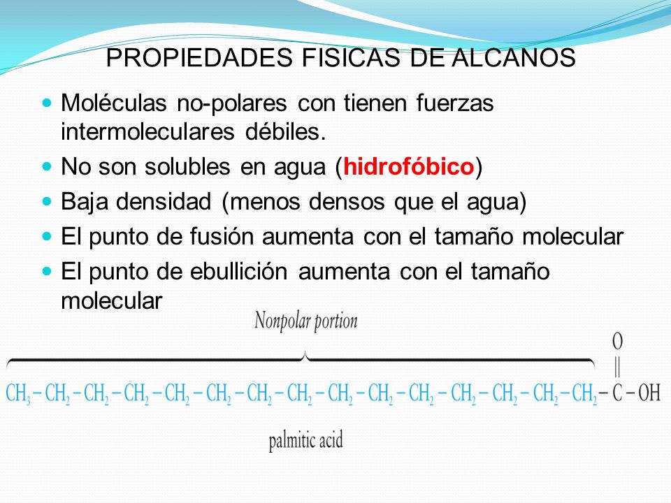 PROPIEDADES FISICAS DE ALCANOS