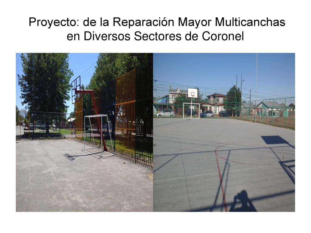 Proyecto: de la Reparación Mayor Multicanchas en Diversos Sectores de Coronel