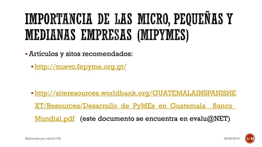importancia de las micro, pequeñas y medianas empresas (MIPYMES)