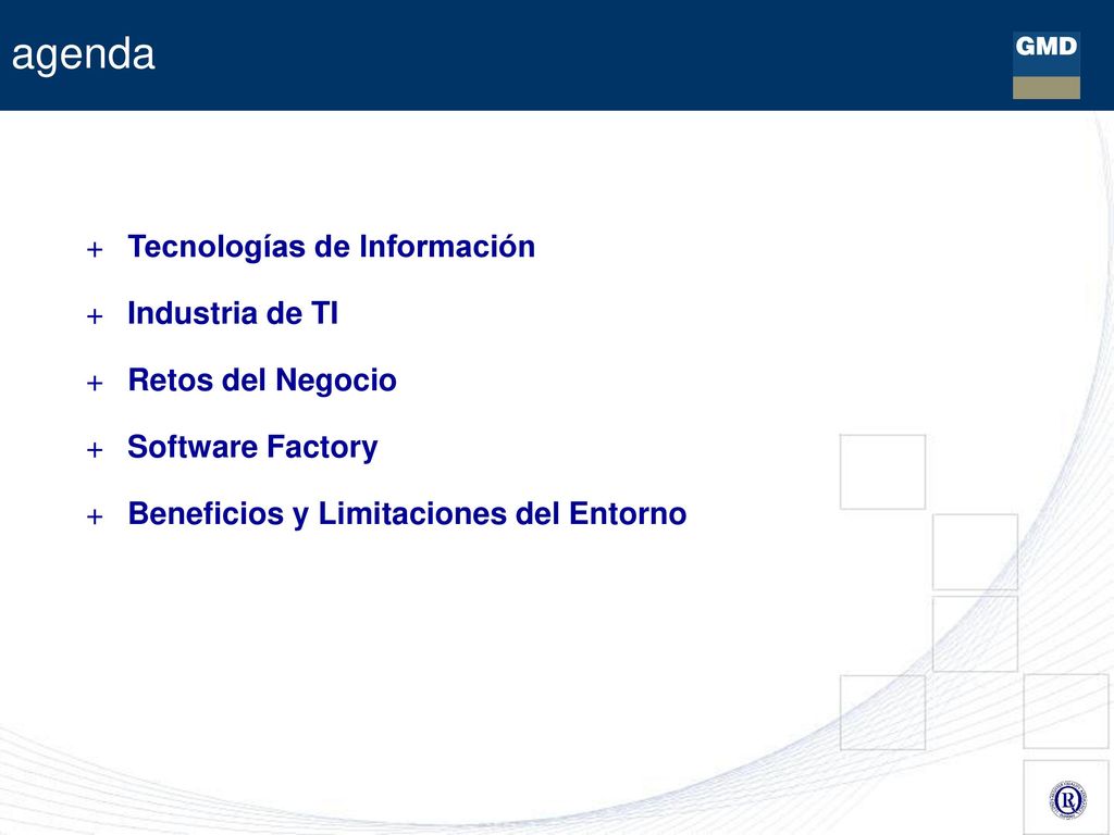 agenda Tecnologías de Información Industria de TI Retos del Negocio