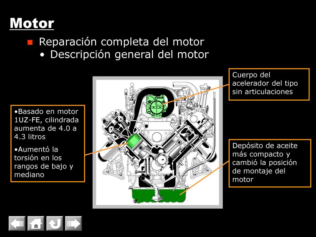 Motor Reparación completa del motor Descripción general del motor