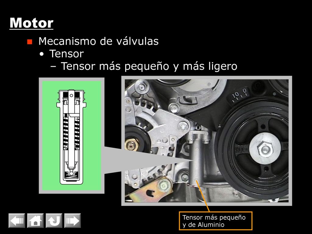 Motor Mecanismo de válvulas Tensor Tensor más pequeño y más ligero