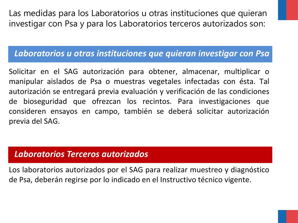Laboratorios u otras instituciones que quieran investigar con Psa
