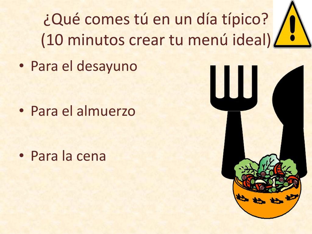 ¿Qué comes tú en un día típico (10 minutos crear tu menú ideal)