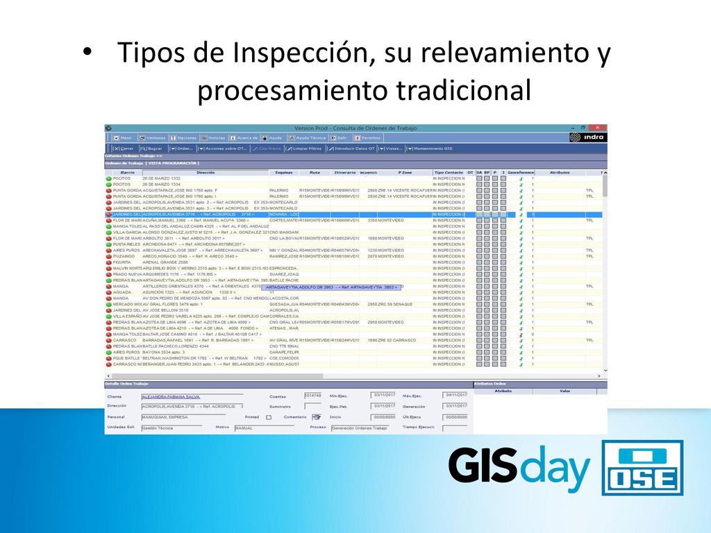 Tipos de Inspección, su relevamiento y procesamiento tradicional