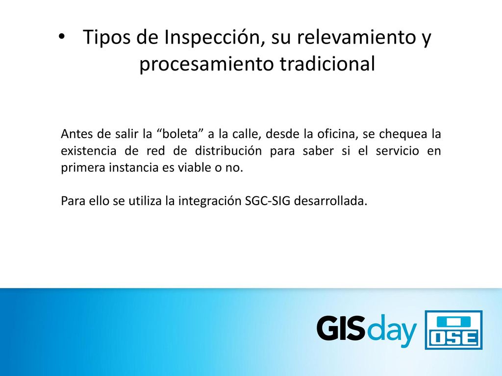 Tipos de Inspección, su relevamiento y procesamiento tradicional