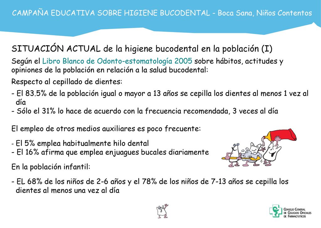 SITUACIÓN ACTUAL de la higiene bucodental en la población (I)