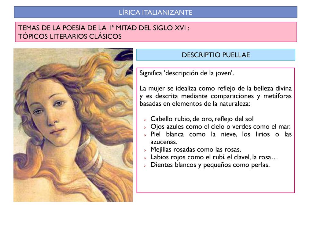 TEMAS DE LA POESÍA DE LA 1ª MITAD DEL SIGLO XVI :