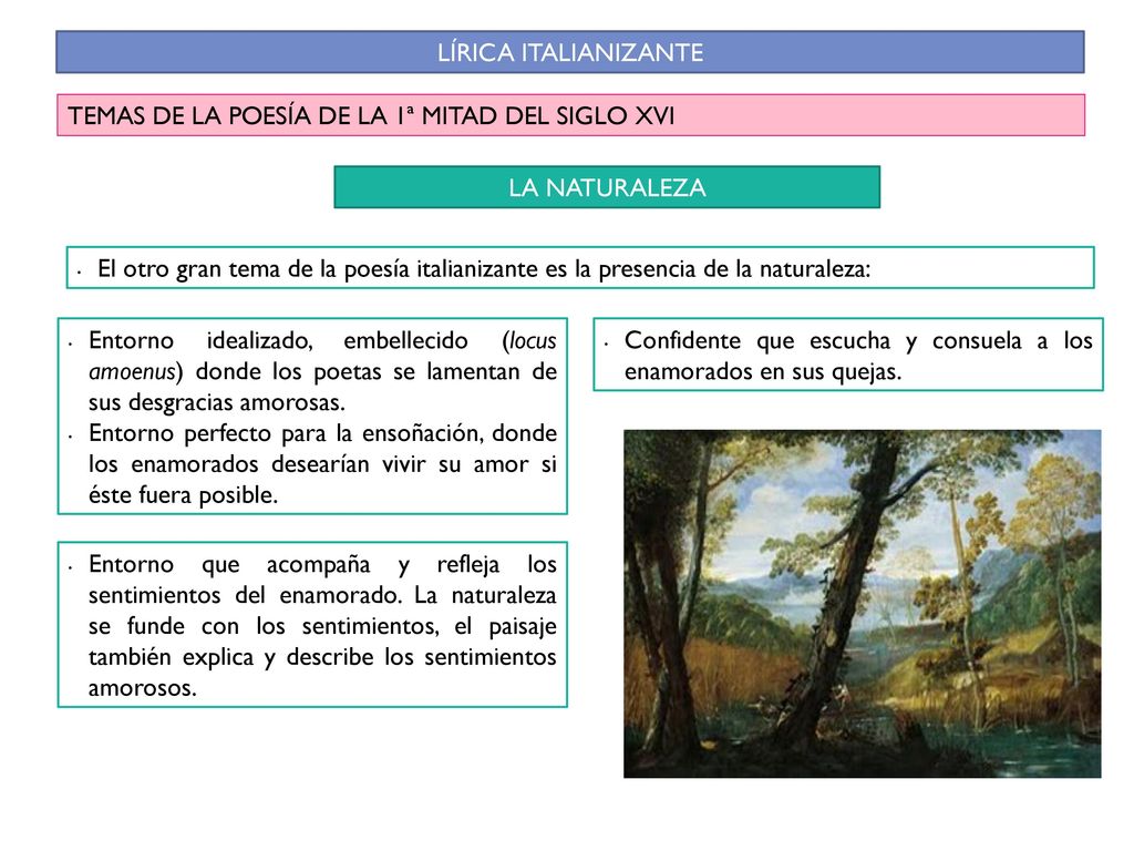 TEMAS DE LA POESÍA DE LA 1ª MITAD DEL SIGLO XVI