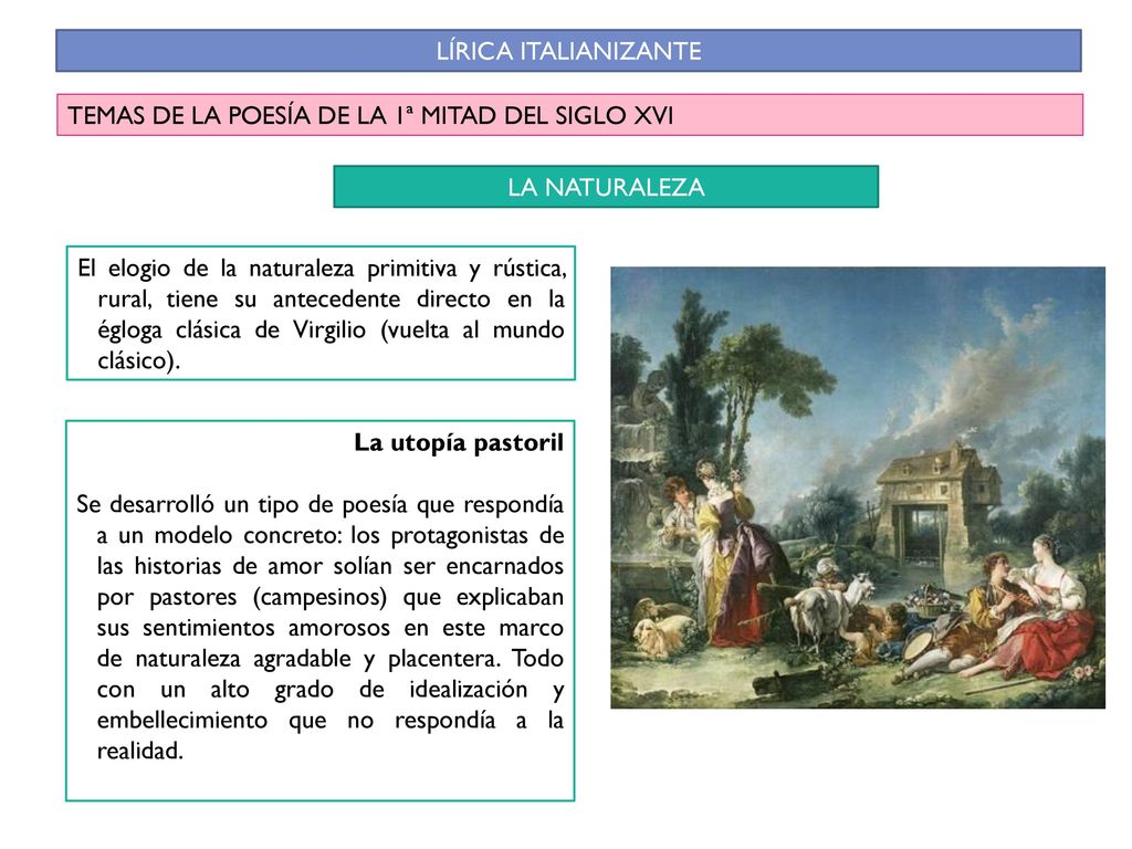 TEMAS DE LA POESÍA DE LA 1ª MITAD DEL SIGLO XVI