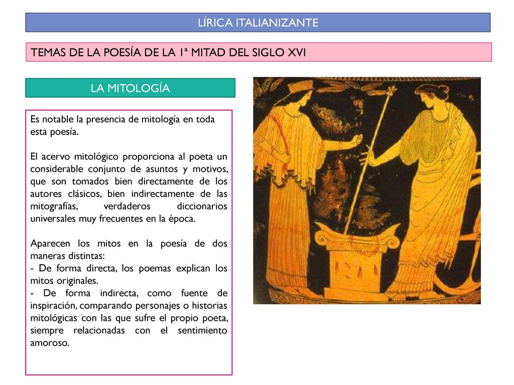 TEMAS DE LA POESÍA DE LA 1ª MITAD DEL SIGLO XVI