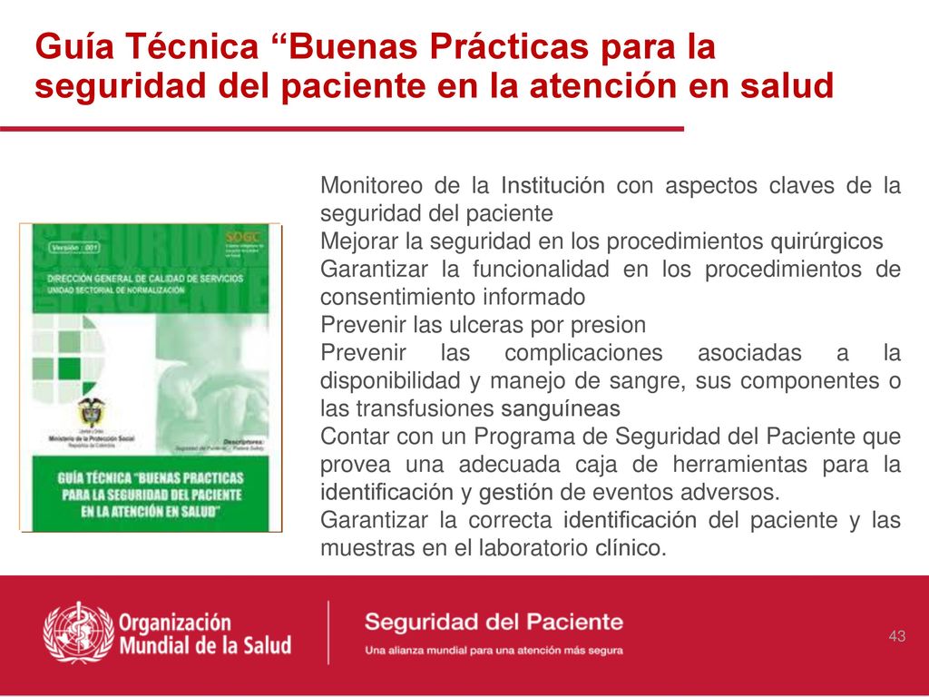 Guía Técnica Buenas Prácticas para la seguridad del paciente en la atención en salud