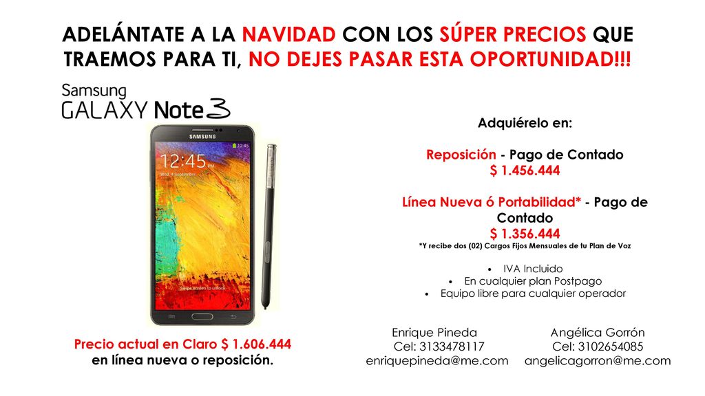 ADELÁNTATE A LA NAVIDAD CON LOS SÚPER PRECIOS QUE TRAEMOS PARA TI, NO DEJES PASAR ESTA OPORTUNIDAD!!!