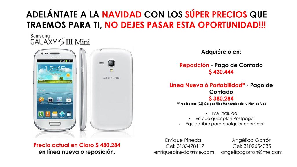 ADELÁNTATE A LA NAVIDAD CON LOS SÚPER PRECIOS QUE TRAEMOS PARA TI, NO DEJES PASAR ESTA OPORTUNIDAD!!!