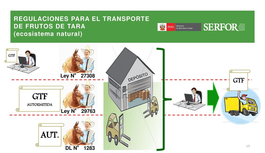 REGULACIONES PARA EL TRANSPORTE DE FRUTOS DE TARA (ecosistema natural)