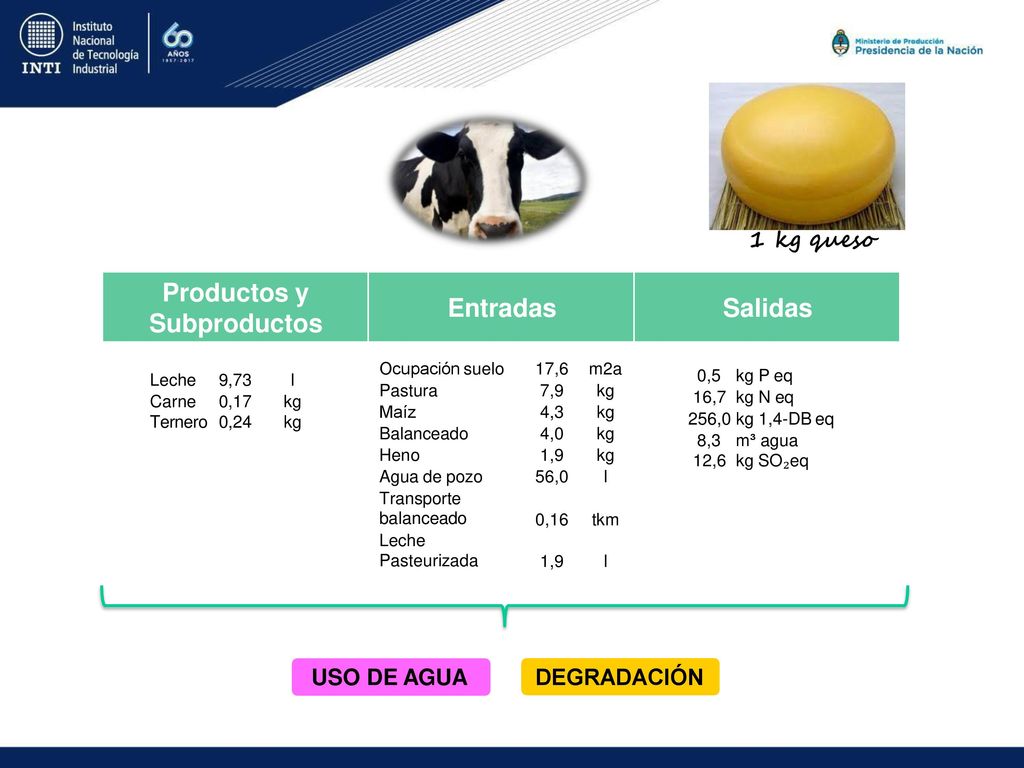 Productos y Subproductos Entradas Salidas