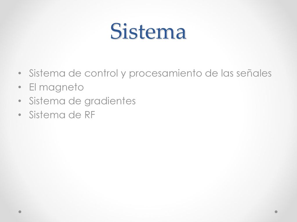 Sistema Sistema de control y procesamiento de las señales El magneto