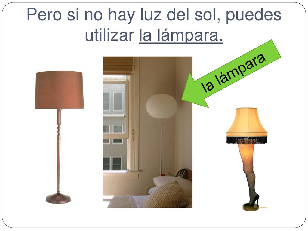 Pero si no hay luz del sol, puedes utilizar la lámpara.